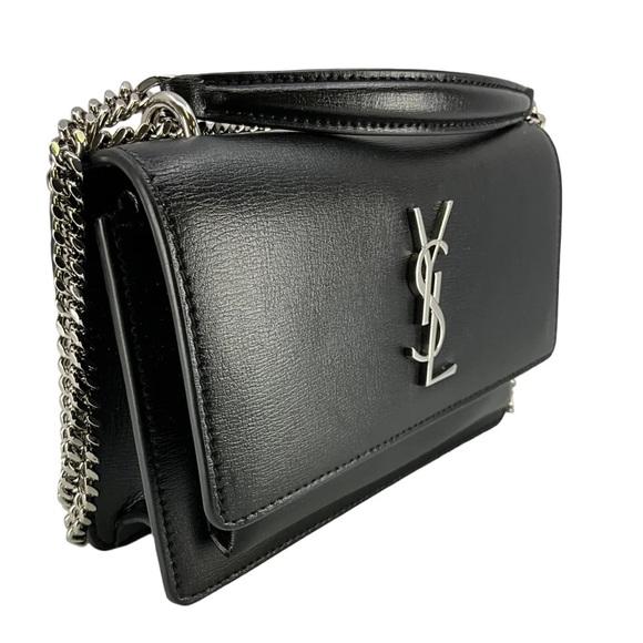 SAINT LAURENT Calfskin Monogram Sunset Mini Chain Wallet Bag - Picture 2 of 7